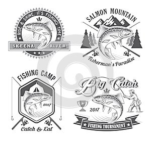 Fishing Tournament Vector Logos