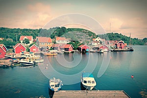 Fishing town in Norway photo
