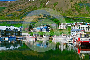 The fishing town Siglufjordur