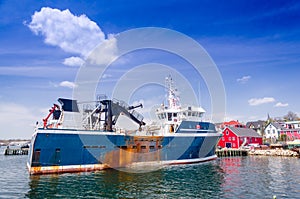 Fishing trawler docked at Lunenburg, Nova Scotia