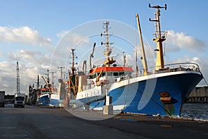 Fishing Trawlers in the Harbor