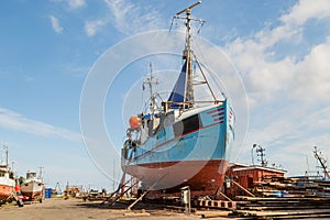 Fishing vessel in dock