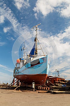 Fishing vessel in dock