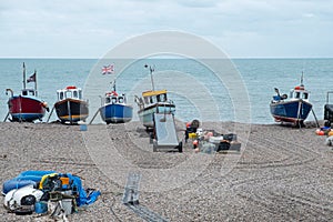 Fishing Vessels Laid Up Ashore in Devon UK