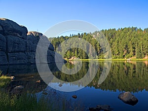 Fishing on a Vibrant Lake