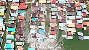 Fishing village in the city of Sandakan. Borneo, Malaysia.