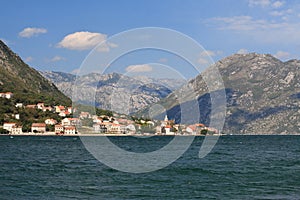 Fishing village on the coast of the Bay of Kotor. Montenegro
