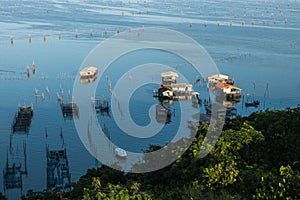 Fishing village at Crab Island, selangor Malaysia