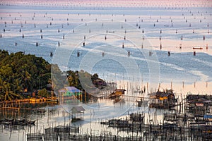 Fishing village at Crab Island, selangor Malaysia