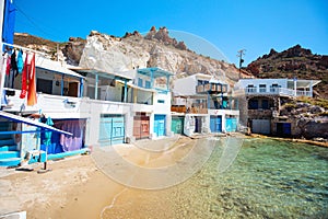 Fishing village of Firopotamos on Milos island