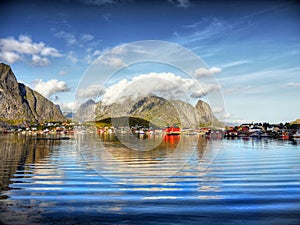 Fishing Village, Fjord Landscape, Norway