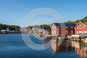 Fishing village in high coast of Vasternorrland photo