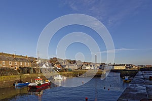 The Fishing Village of Johnshaven on the east coast of Scotland