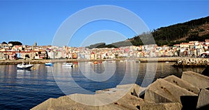 Fishing village of La Guardia, Pontevedra province, Galicia, Spain photo