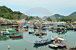 Typhoon Shelter at Fishing Village of Lei Yue Mun