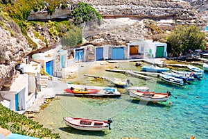 Fishing village of Mandrakia on Milos island