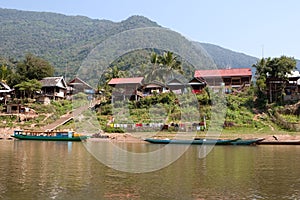 Fishing village Muang Ngoi Neua in Laos