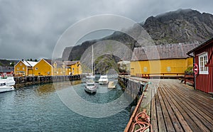 Fishing village of Nusfjord on Lofoten islands, Norway