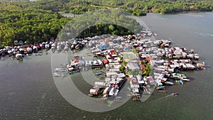 Fishing village in the Philippines. Mindanao