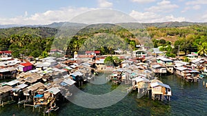 Fishing village in the Philippines. Mindanao