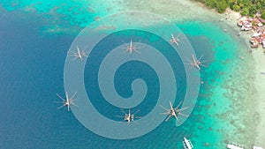 Fishing village in the Philippines. Mindanao