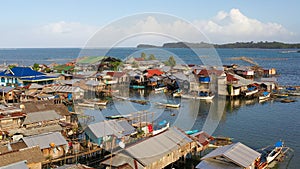 Fishing village in the Philippines. Mindanao