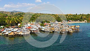 Fishing village in the Philippines. Mindanao