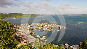 Fishing village in the Philippines. Mindanao