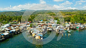 Fishing village in the Philippines. Mindanao