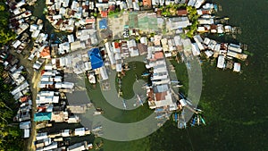 Fishing village in the Philippines. Mindanao