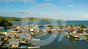 Fishing village in the Philippines. Mindanao