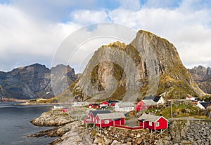 The fishing village of Reine in the Lofoten Islands of Norway