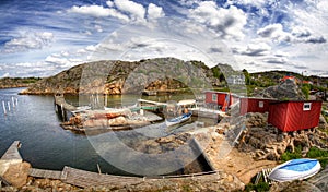 Fishing village in Sweden.