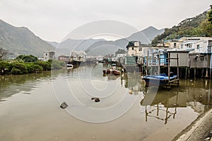 Fishing Village in Tai O, Hong Kong, China.