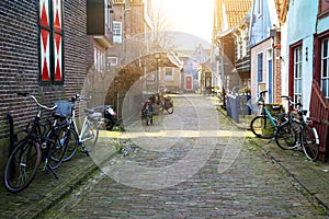 Fishing village volendam in the netherlands