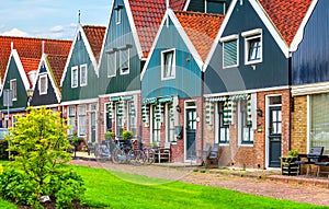 Fishing village Volendam panoramic view Holland Netherlands