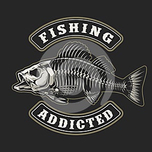 Fishing vintage badge