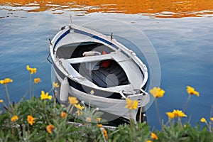 Fishing white Boat photo