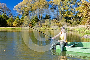 Fishing woman