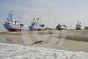 Fishingboats on beach