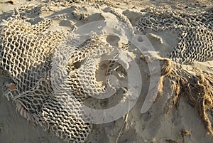 Fishingnet at the beach
