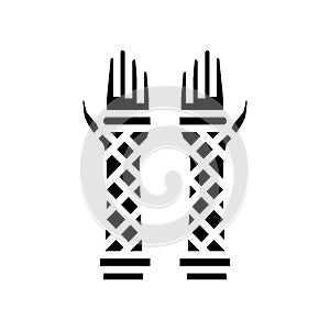 fishnet goth subculture glyph icon vector illustration photo