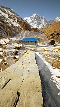 Fishtail mountain base camp Nepal