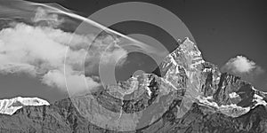 Fishtail mountain and Cloud