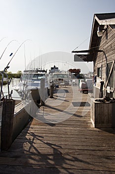 A view at Fishtown, Leland, Michigan in Summer