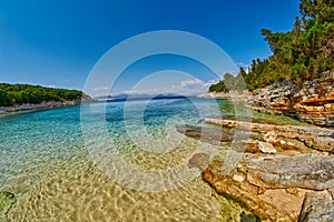 Fiskardo Foki Beach with Crystal Clear Waters