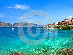 Fiskardo village in Kefalonia island