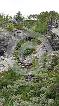 Fiskhalsgraven canyon near Ruvallen, Messingen in Sweden