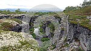 Fiskhalsgraven canyon near Ruvallen, Messingen in Sweden