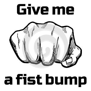 Fist bump vector illustration